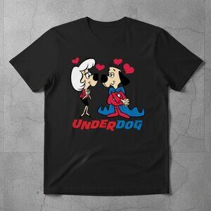 Underdog Love Graphic T-Shirt – Cute Cartoon Couple Tee – Funny Romantic Vintage